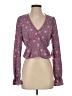 Celebrity Pink Purple Long Sleeve Blouse Size XS - photo 1