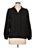 Ann Taylor LOFT 100% Polyester Black Long Sleeve Blouse Size L (petite) - photo 1