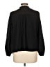 Ann Taylor LOFT 100% Polyester Black Long Sleeve Blouse Size L (petite) - photo 2