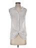 Icon Apparel Silver Sleeveless Button-Down Shirt Size S - photo 1