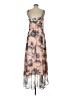French Connection 100% Polyester Floral Brown Cocktail Dress Size 8 - photo 2