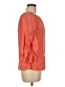 Elan 100% Polyester Orange 3/4 Sleeve Blouse Size M - photo 4