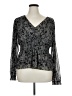 DR2 100% Polyester Gray Long Sleeve Blouse Size XL - photo 1