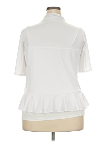 Susan Graver Short Sleeve Blouse (view 2)