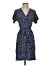BCBGMAXAZRIA Polka Dots Checkered-gingham Color Block Graphic White Blue Casual Dress Size XS - photo 1