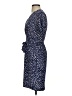 BCBGMAXAZRIA Polka Dots Checkered-gingham Color Block Graphic White Blue Casual Dress Size XS - photo 5