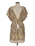 Molly Bracken 100% Polyester Animal Print Tan Casual Dress Size M - photo 2