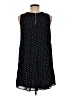 Ann Taylor LOFT 100% Polyester Polka Dots Black Casual Dress Size M (petite) - photo 2