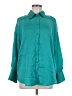 Zara 100% Polyester Solid Teal 3/4 Sleeve Blouse Size M - photo 1