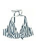 Shapermint Stripes Blue Swimsuit Top Size XL - photo 1