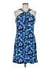MICHAEL Michael Kors Print Blue Cocktail Dress Size M - photo 1