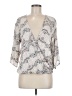 Lovestitch 100% Rayon Silver 3/4 Sleeve Blouse Size M - photo 1