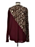 Assorted Brands Animal Print Burgundy Long Sleeve T-Shirt Size L - photo 2