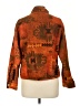 Chico's 100% Cotton Print Orange Jacket Size Lg (2) - photo 2