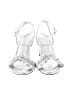 Good American Metallic Silver Sandals Size 10 - photo 2