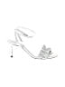 Good American Metallic Silver Sandals Size 10 - photo 1