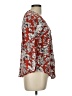 Fun2Fun 100% Rayon Red 3/4 Sleeve Blouse Size L - photo 4