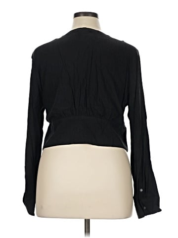Madewell Lusterweave V-Neck Button-Front Shirt (view 2)