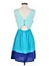 Roxy 100% Polyester Color Block Blue Casual Dress Size M - photo 2
