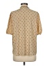 Ann Taylor 100% Polyester Polka Dots Tan Short Sleeve Blouse Size M - photo 2