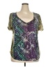 Lane Bryant 100% Polyester Purple Short Sleeve Blouse Size 18 (3) - photo 1