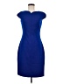 Tahari Solid Blue Cocktail Dress Size 6 - photo 1