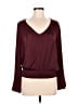 Nine Britton 100% Polyester Burgundy Long Sleeve Blouse Size M - photo 1