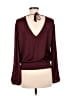Nine Britton 100% Polyester Burgundy Long Sleeve Blouse Size M - photo 2