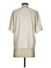 Evereve Metallic Silver Short Sleeve Blouse Size S - photo 2