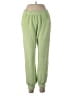 Monrow Solid Green Casual Pants Size S - photo 1