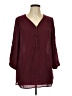 rue21 100% Polyester Burgundy 3/4 Sleeve Blouse Size L - photo 1