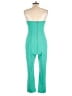 Express Color Block Green Jumpsuit Size 10 - photo 2