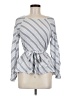 Ann Taylor LOFT 100% Viscose Gray Long Sleeve Blouse Size M - photo 1