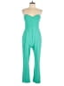 Express Color Block Green Jumpsuit Size 10 - photo 1