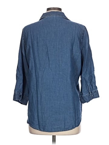 Gloria Vanderbilt 3/4 Sleeve Button-Down Shirt (view 2)