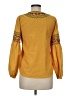 Assorted Brands 100% Polyester Yellow Long Sleeve Blouse One size - photo 2