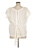 Talbots 100% Cotton Ivory Short Sleeve Blouse Size XL - photo 2