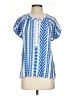 Dylan Blue Short Sleeve Blouse Size S - photo 1