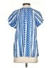 Dylan Blue Short Sleeve Blouse Size S - photo 2