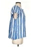Dylan Blue Short Sleeve Blouse Size S - photo 4