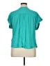 Apt. 9 100% Rayon Teal Short Sleeve Blouse Size XL Petite - photo 2