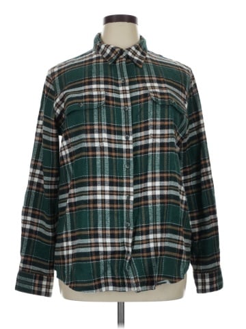 Natural Reflections Long Sleeve Button-Down Shirt (view 1)