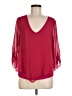 Thalia Sodi 100% Polyester Red 3/4 Sleeve Blouse Size M - photo 1