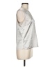 Kasper Metallic Solid Silver Sleeveless Blouse Size M - photo 4