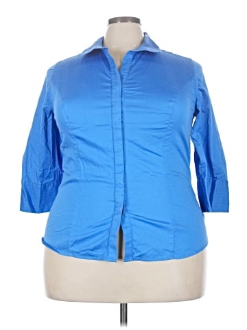 Lane Bryant 3/4 Sleeve Button-Down Shirt (view 1)