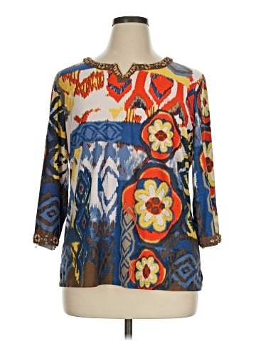MULTIPLES 3/4 Sleeve Blouse (view 1)