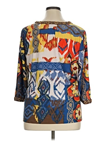 MULTIPLES 3/4 Sleeve Blouse (view 2)