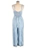 Dex Solid Blue Jumpsuit Size L - photo 2