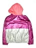 More Than Magic 100% Nylon Color Block Silver Raincoat Size 14 - photo 2