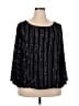 Alfani 100% Polyester Black 3/4 Sleeve Blouse Size 18 - photo 1